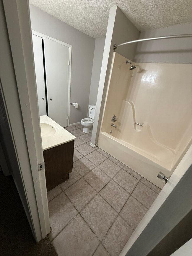 Primary bath with large linen closet
