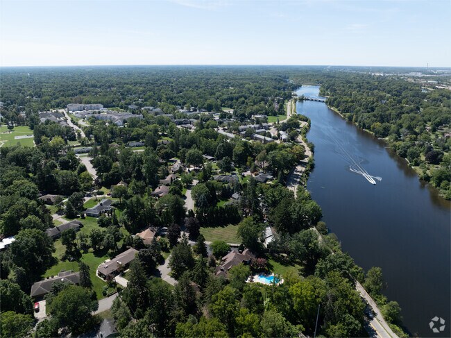 Moores River Drive has many luxurous homes close to the Grand River.