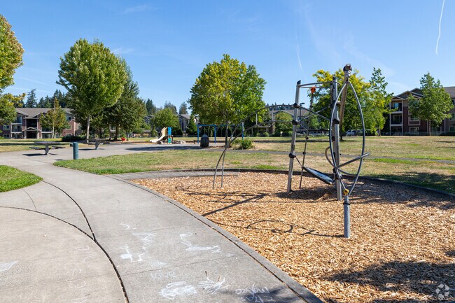 Kids can play on multiple playgrounds at Endeavor Park in the Landover-Sharmel neighborhood.