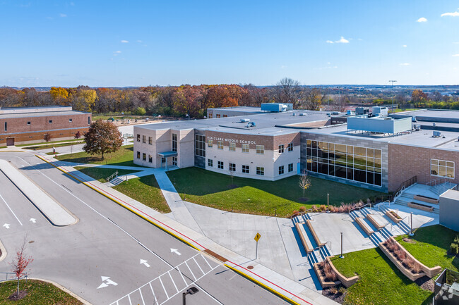 An aerial of Asa Clark Middle School in Pewaukee.
