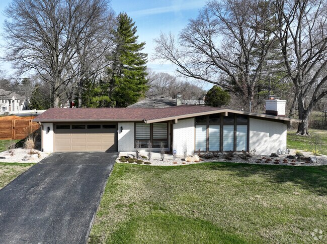 Ranch-style homes are single-story layouts in the Allisonville neighborhood.