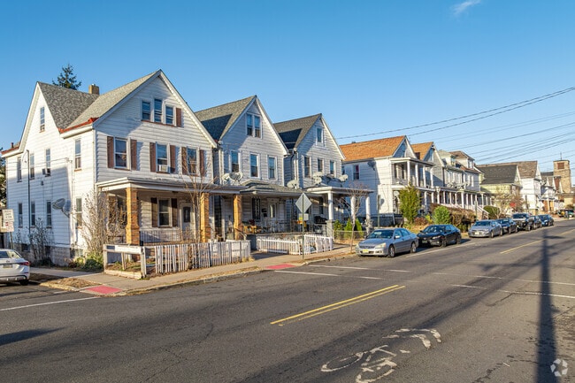 New Brunswick has many tightly built single-family homes with convenient sidewalks.