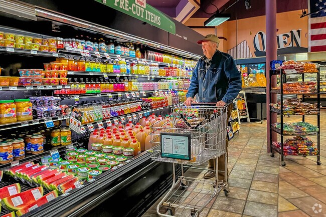 Locals shop for bargains at the Giant Eagle in Darlington Township.