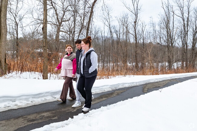 Waterville families enjoy walks along the path at North Street Recreation Area.