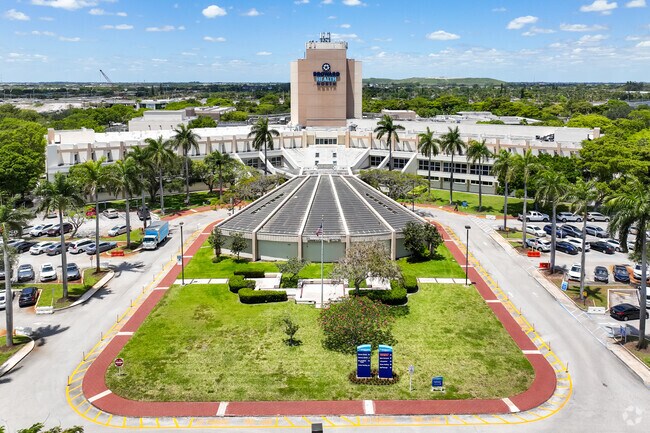 North Broward Health Center main building and entrance.