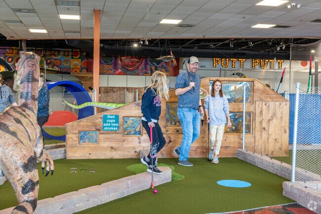 Spend time with family and friends at the unique Prehistoric Putt.
