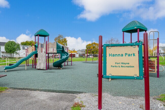 Children in Fort Wayne's East Central can walk to the playground at Hanna Homestead Park.