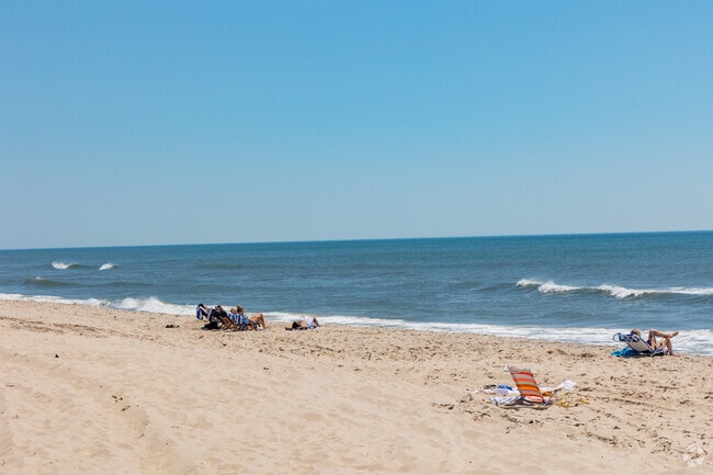 The beautiful W. Scott Cameron Beach has a calm setting compared to other Bridgehampton beaches.