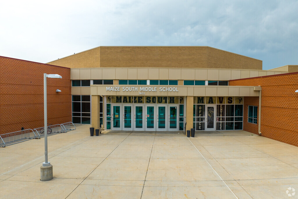 Here is the main entrance to Maize South Middle School.