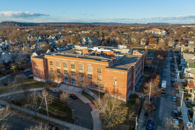 An aerial view of Augusta Lewis Troup School.