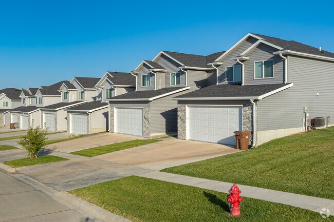 A row of newly built townhouses offer Oak Hills residents an option to home ownership.