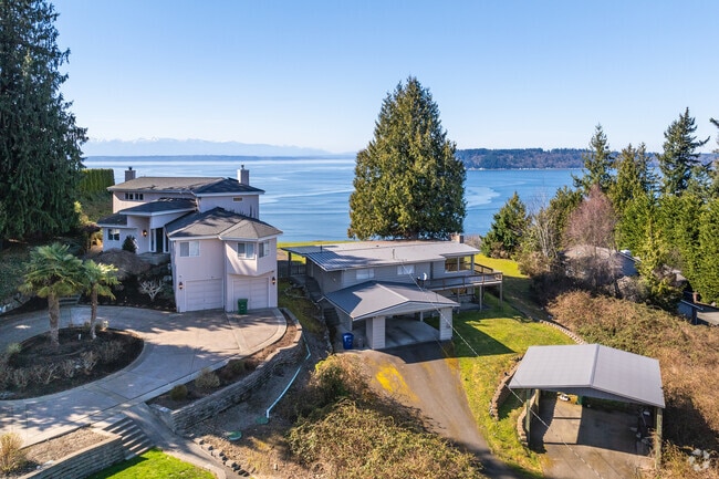 Many homes have beautiful Puget Sound views in the Harbour Pointe neighborhood.