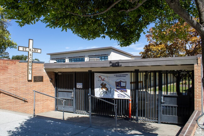 St. Mary School entrance in West Los Gatos.