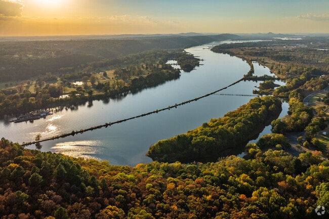 Riverdale set right alongside the Arkansas River.