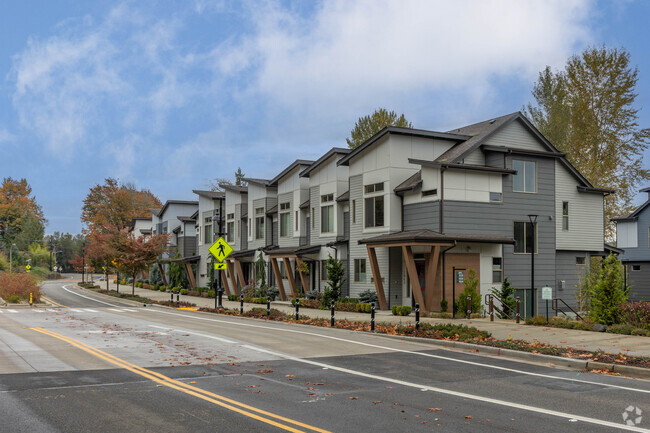 Modern townhomes are just one example of the architectural styles that can be found in Newport.