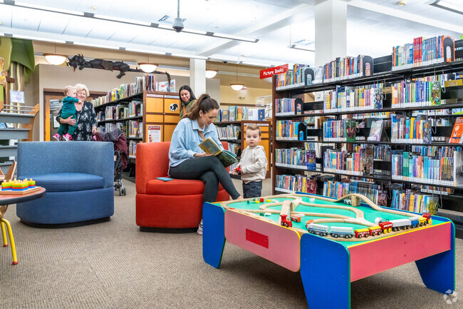 Families enjoy spending time at the Sun Prairie Public Library near Meadow Crossing.