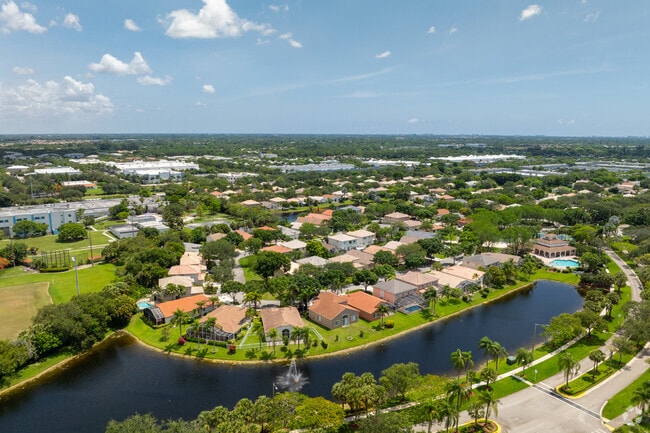 Regency Lakes have many housing communities built around a small lake.
