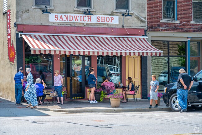 The Sandwich Shop in Delphi is just across the bridge from Pittsburg.