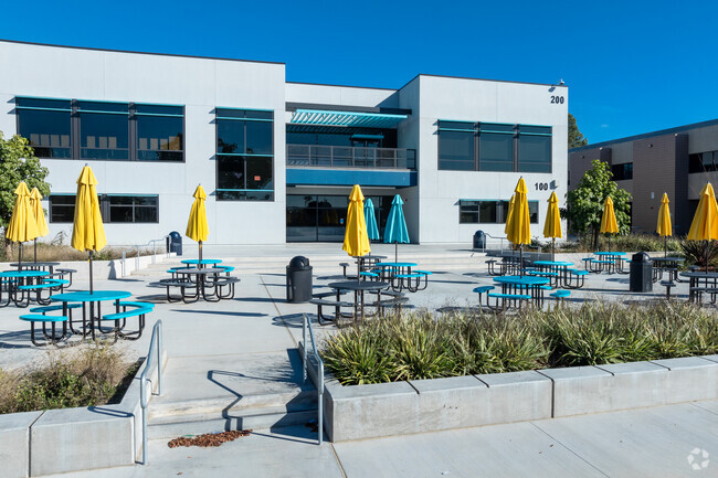 A two story building houses much of the campus at Pacific Beach Middle School.