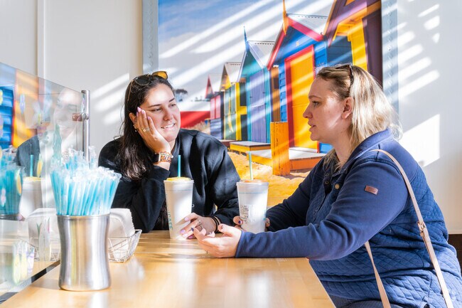 Tropical Smoothie Café serves fresh smoothies and snacks near Meshanticut.