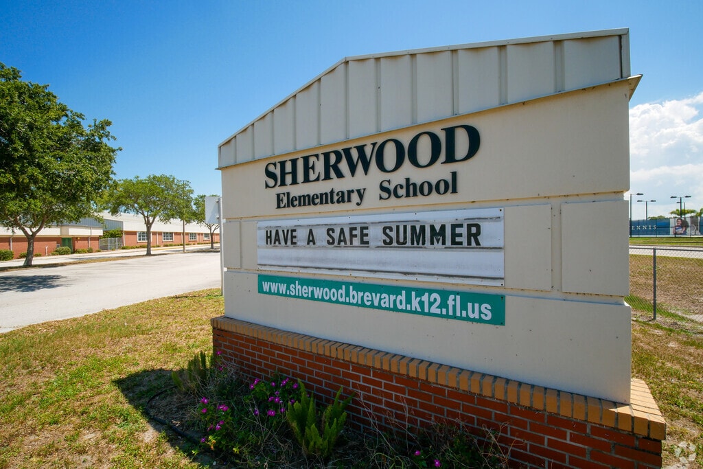 Signage for Sherwood Elementary School.