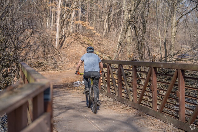 A bicycle and pedestrian trail runs along Battle Creek which Runs Through the Neighborhood