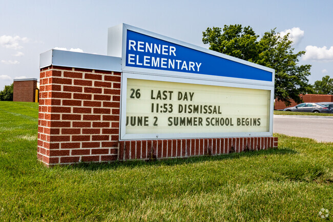 The signage in front of Alfred L. Renner Elementary School.