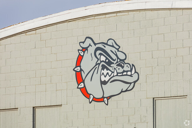 Close up shot of a cute symbol in Meeker Middle School.