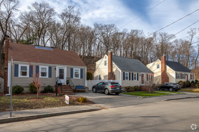 Cape Cod style homes can be found all over Weymouth Landing.