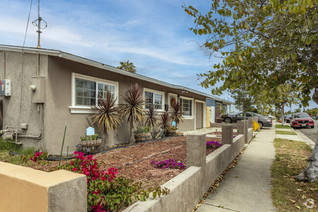 The front yards are well-kept in Sears Avenue in Jamacha Lomita.