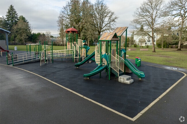 Ogden Elementary School's play structure in Vancouver, WA, has a popsicle motif.
