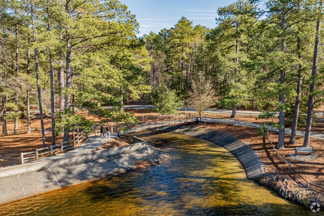 Southern Pine residents enjoy serene walks at nearby Resevoir Park.