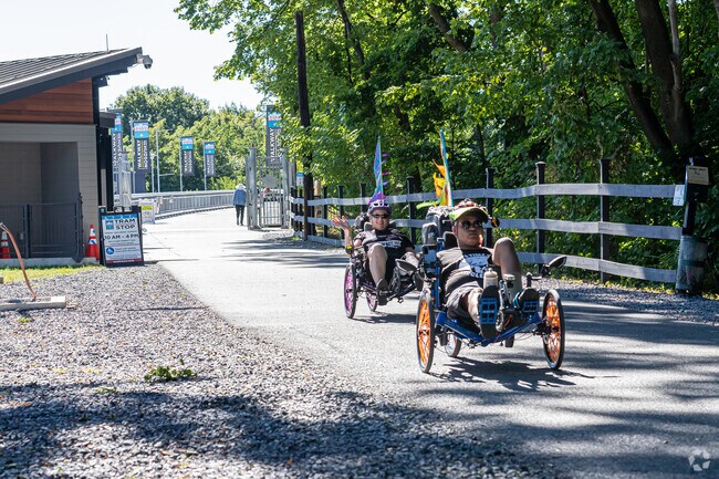Upper Landing Park has various walking and biking paths in Poughkeepsie, NY.