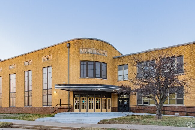 The Chickasha Middle School boasts an impressive auditorium building.