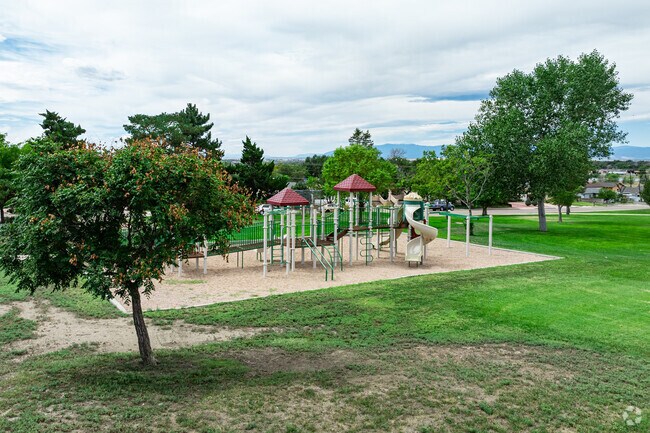 Baca Elementary School has a small playground next door.