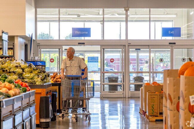 Cornerstone Lakes residents can shop for fresh produce at the local Walmart.