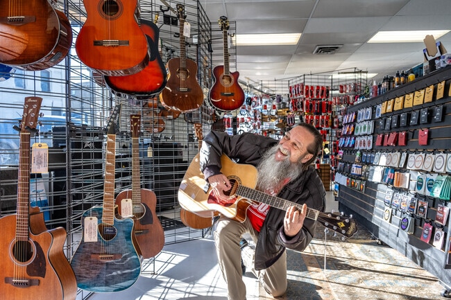 Try out a new guitar from West Bend Music Academy.