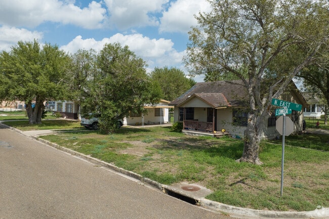 Craftsman-style homes can be found while driving the streets of La Feria, Texas.