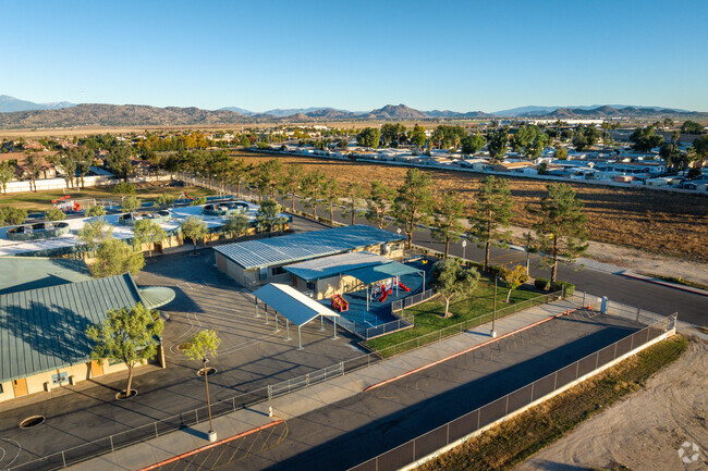 A view of the playground for the younger students at Palms Elementary School in Perris.