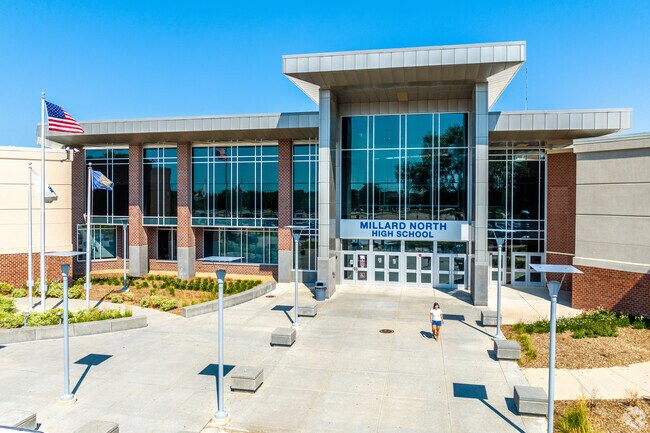 High school students of Pacific Meadows attend Millard North High School.