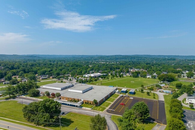 Bellevue Middle School sits next to the Bellevue Public Library.