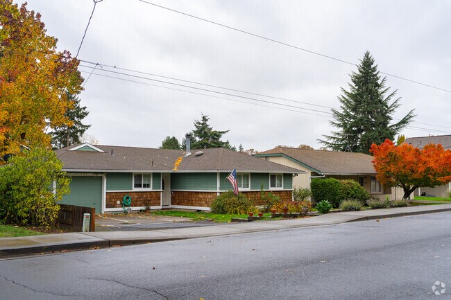 Rows of well-maintained ranch-style homes reflect the town’s charm.