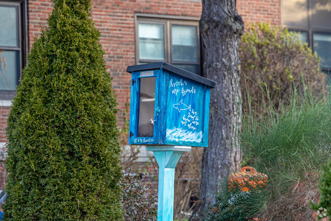 Ward Elementary School has a free mini library outside the school.