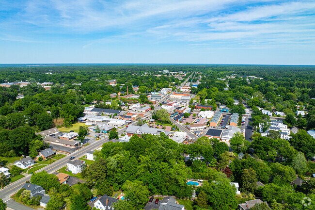 The downtown hub of Ashland is alive and bright.