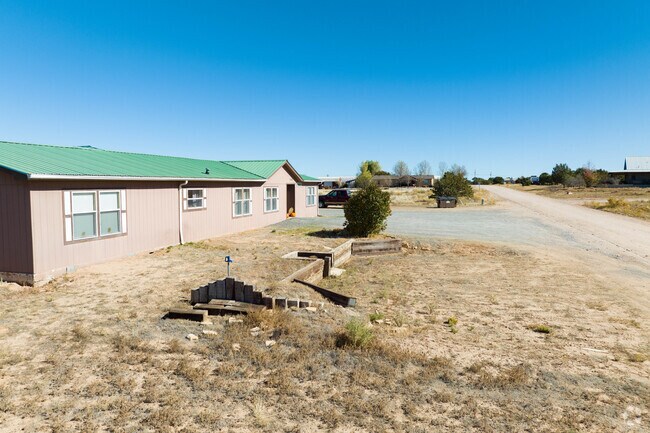 Mountainair homes are often  on secluded lots connected by unpaved roads.