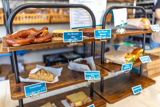 Sample the delicious baked goods available at Prager Brothers Artisan Breads, located in the Carlsbad Gateway Center near Rancho Carlsbad.