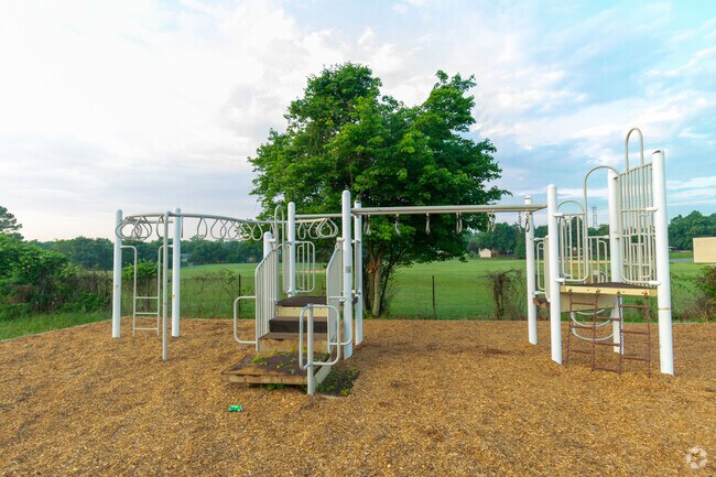 There are play structures to keep students entertained at Tayac Elementary School in Friendly.