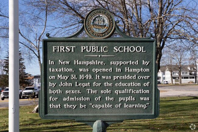 Hampton Centre School is the first public school in New Hampshire.