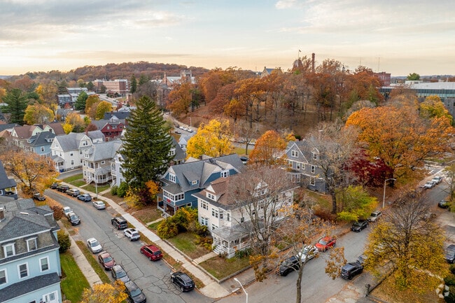 Institution Park borders Worcester Polytechnic Institute, home to a large student body.