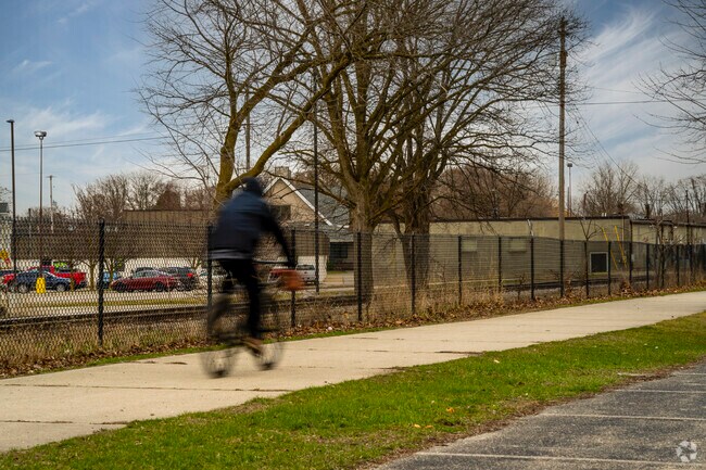The Fred Meijer Heartland Trail is a 42-mile paved trail that connects Alma and Greenville.
